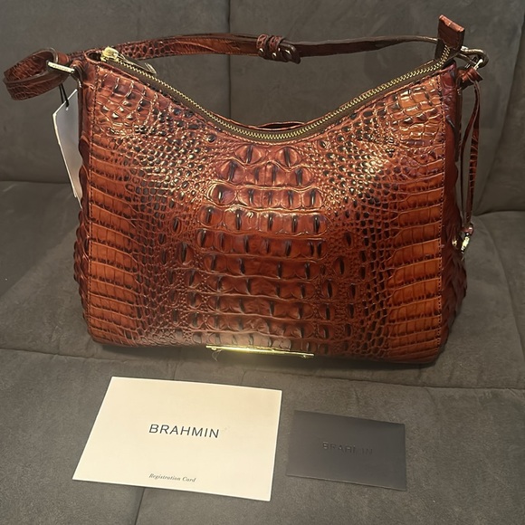 NWT Brahmin Gracie Pecan Shoulder Bag - Picture 9 of 11